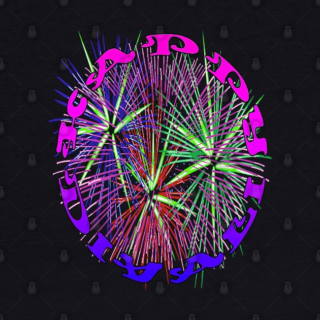 Happy Diwali Light Up The World With Fireworks Pink Purple by taiche